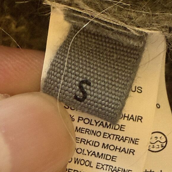 INNAMORATO Superkid Mohair & Merino Wool Gray Short Sleeve Sweater Size Small S - Picture 8 of 8